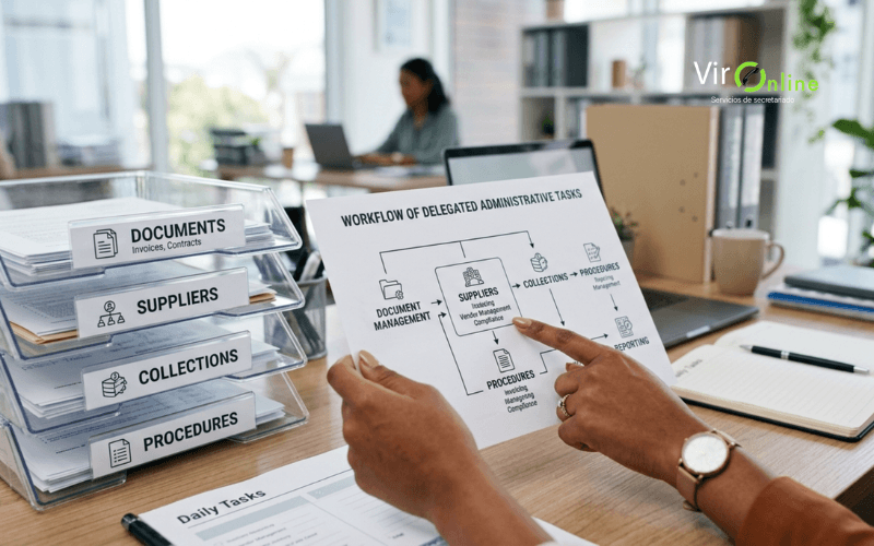 flujo de tareas de back office delegadas en servicio de externalizacion administrativa